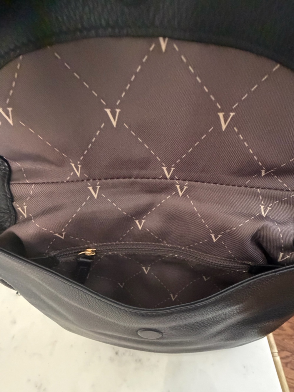 Vince Camuto Black Leather Crossbody - Picture 5 of 7